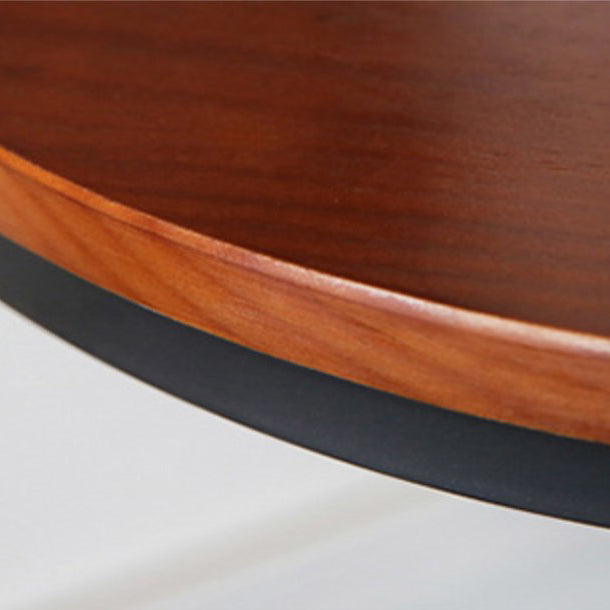 Industrial Round Solid Wood Bar Table Set 1/2/5 Pieces Counter Table with High Stools