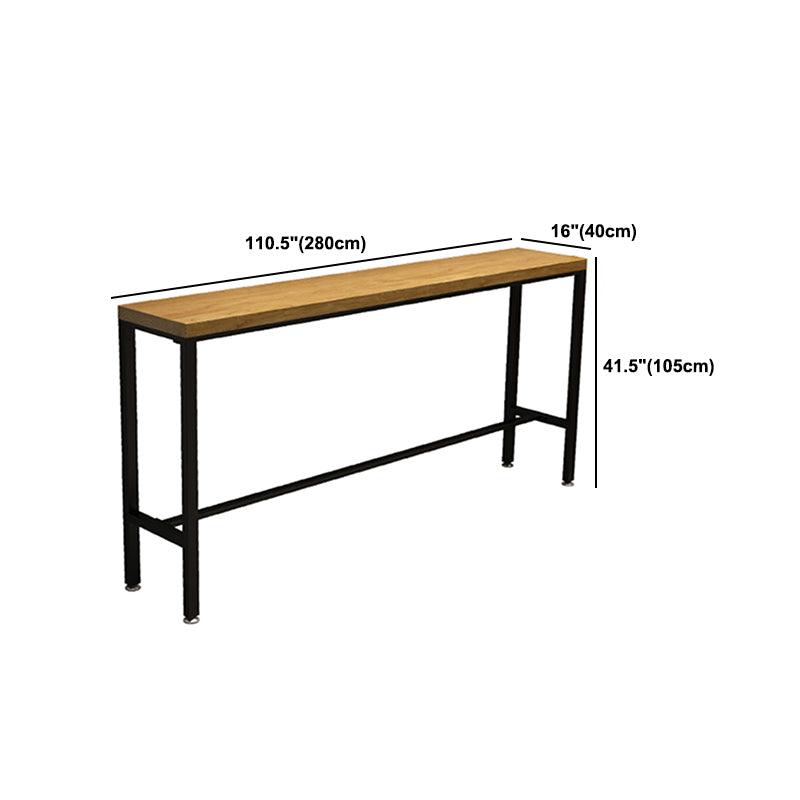 Industrial 1/611 Pieces Bar Table Set Rectangle Pine Wood Counter Table with High Stools