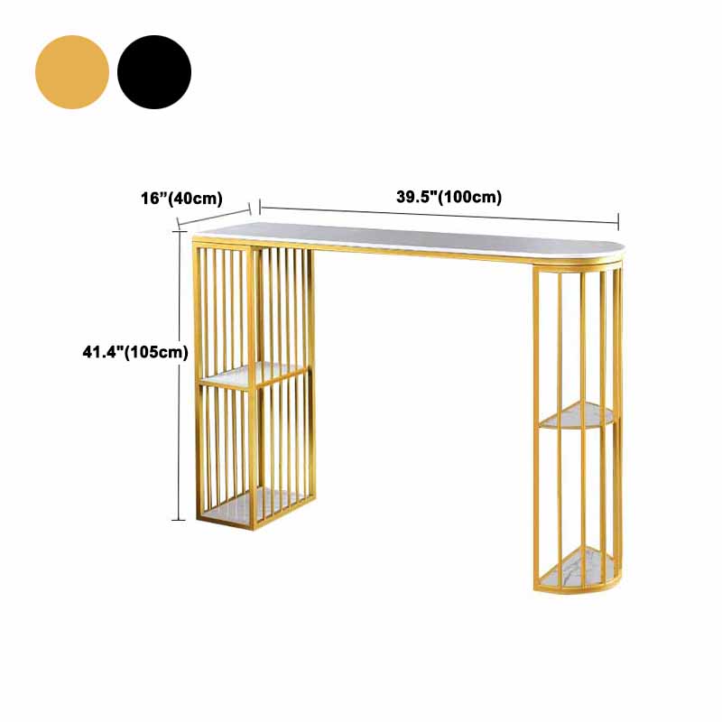 Living Room Glam Counter Height Set 1/2/3 Pieces Marble White Top Bistro Set