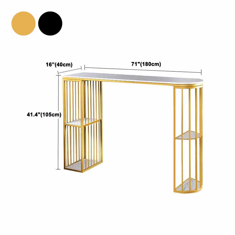 Living Room Glam Counter Height Set 1/2/3 Pieces Marble White Top Bistro Set