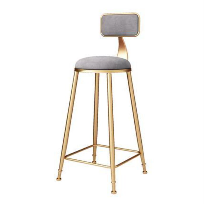 1/3 Pieces Glam Iron Bar Table Set Rectangle White Stone Top Bistro Set with Footrest