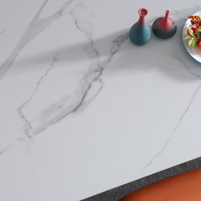 Contemporary Sintered Stone Rectangle Table Set 1/2/5/7 Pieces Dining Set