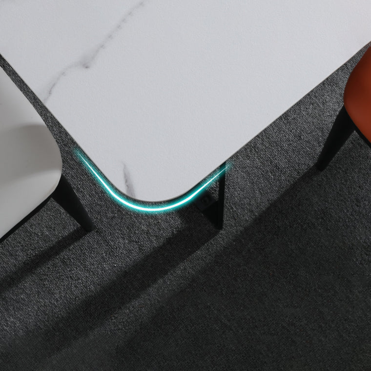 Contemporary Sintered Stone Rectangle Table Set 1/2/5/7 Pieces Dining Set