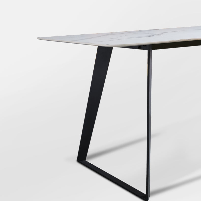 Contemporary Sintered Stone Rectangle Table Set 1/2/5/7 Pieces Dining Set