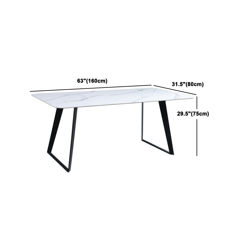 Contemporary Sintered Stone Rectangle Table Set 1/2/5/7 Pieces Dining Set
