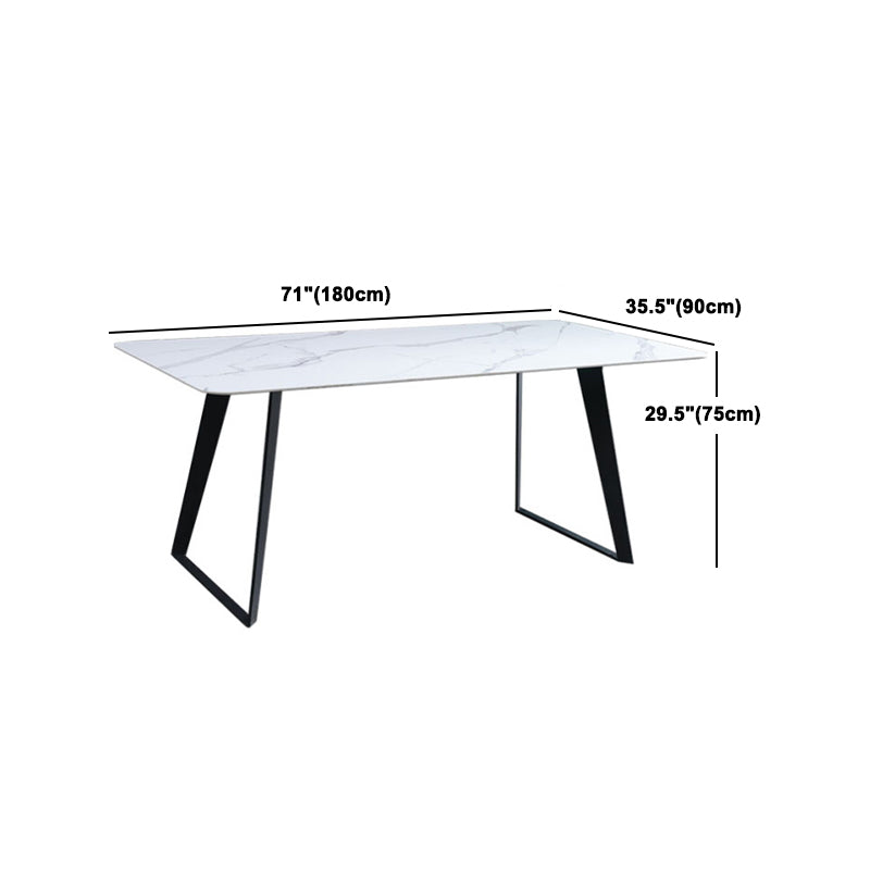 Contemporary Sintered Stone Rectangle Table Set 1/2/5/7 Pieces Dining Set