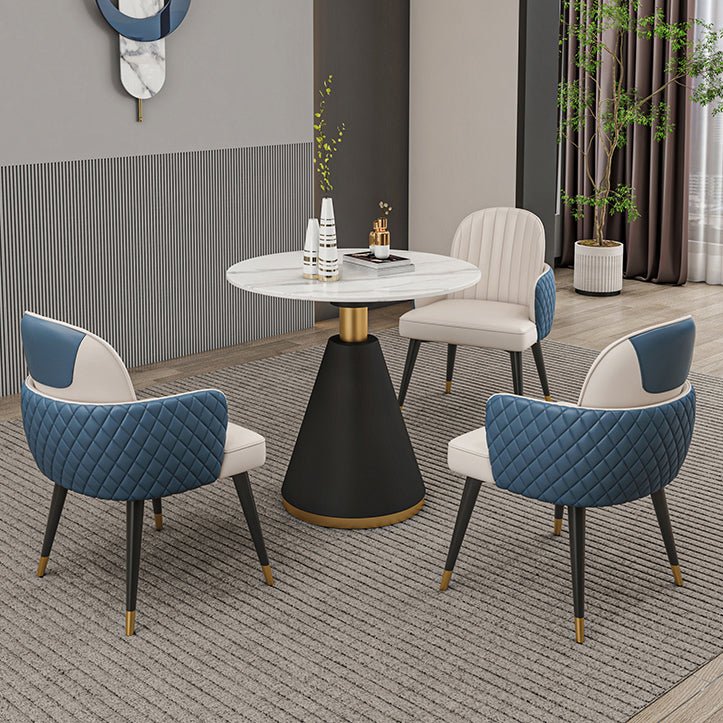 Nordic 1/3/4/5 Pieces Dining Set Round Stone Dining Table for Dining Room