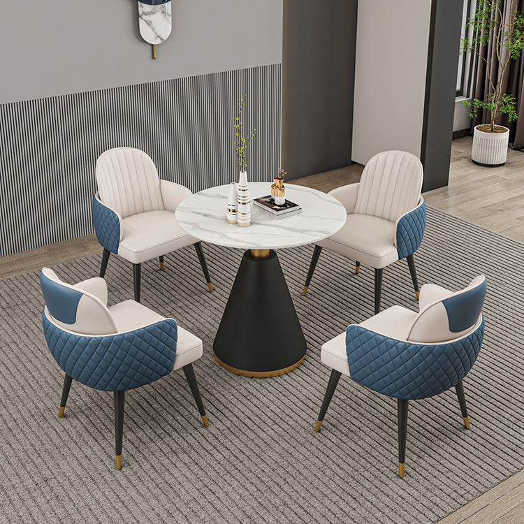 Nordic 1/3/4/5 Pieces Dining Set Round Stone Dining Table for Dining Room