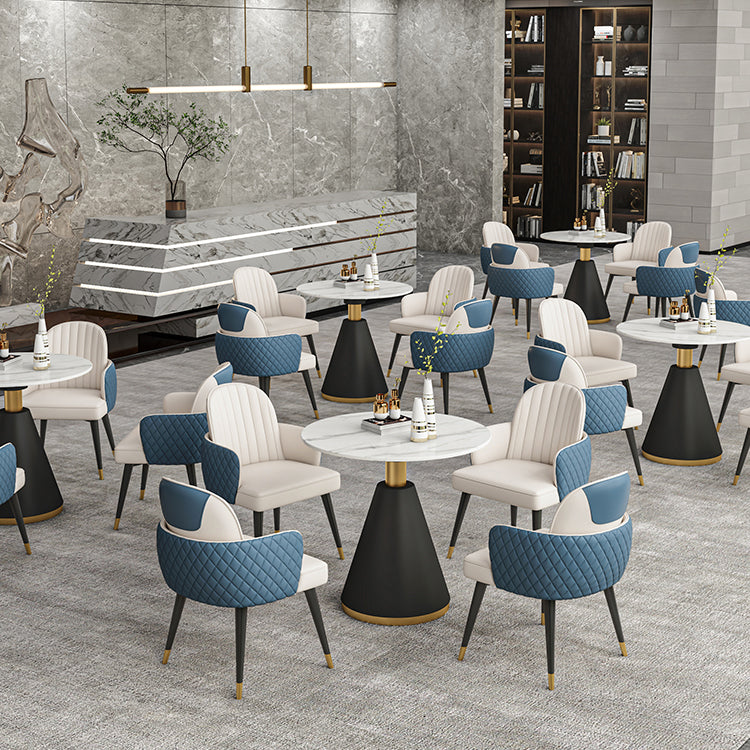 Nordic 1/3/4/5 Pieces Dining Set Round Stone Dining Table for Dining Room