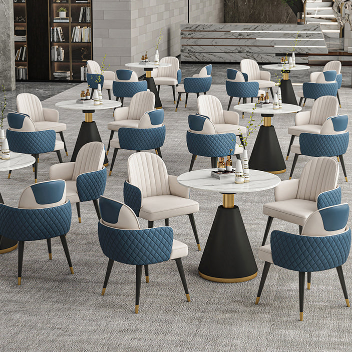 Nordic 1/3/4/5 Pieces Dining Set Round Stone Dining Table for Dining Room