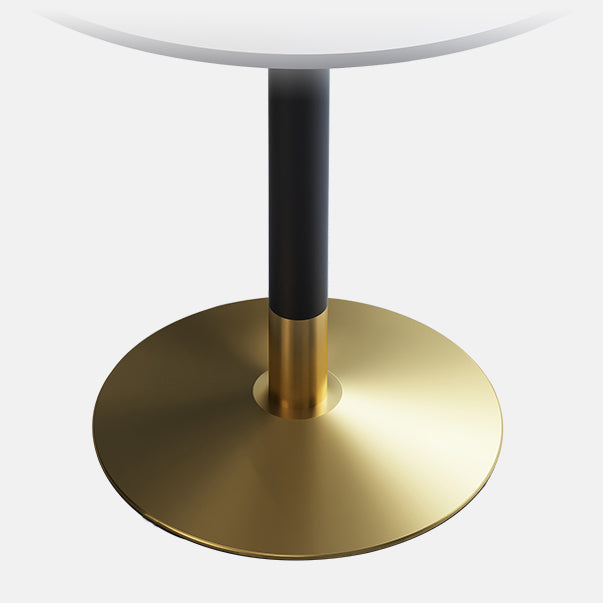 Metal Traditional Luxury Round Dining Table for Home Sintered Stone Table with Pedestal