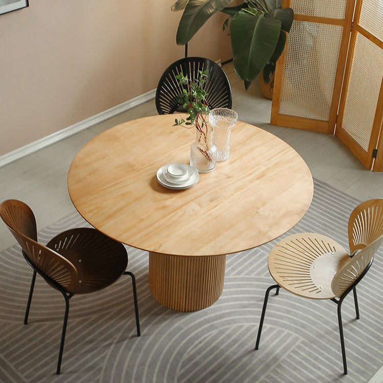 Round Dining Table Contemporary Style Solid Wood Dinette Table for Home Kitchen