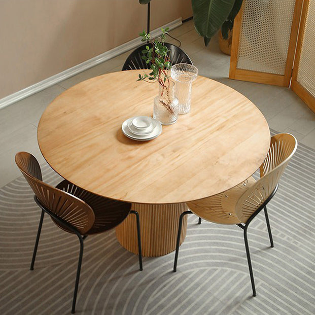 Round Dining Table Contemporary Style Solid Wood Dinette Table for Home Kitchen