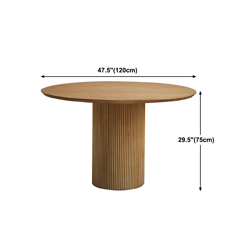 Round Dining Table Contemporary Style Solid Wood Dinette Table for Home Kitchen