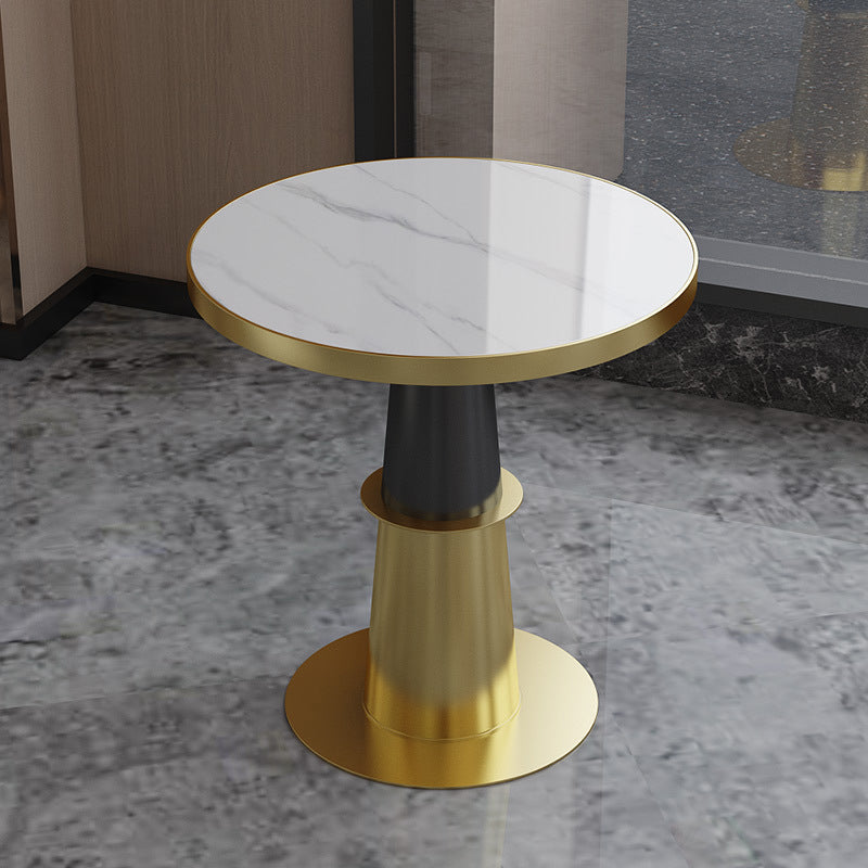 Metal Traditional Luxury Round Indoor Table Stone Top Table for Kitchen