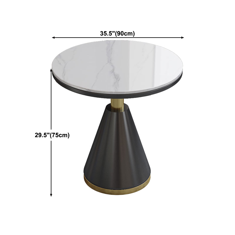Metal Traditional Luxury Round Indoor Table Stone Top Table for Kitchen