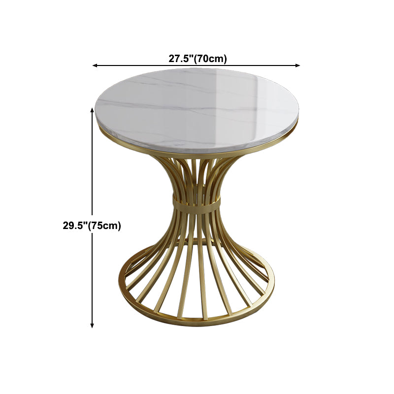 Metal Traditional Luxury Round Indoor Table Stone Top Table for Kitchen