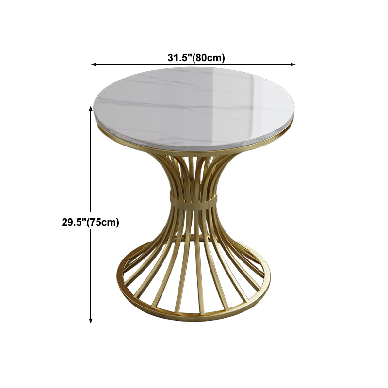 Metal Traditional Luxury Round Indoor Table Stone Top Table for Kitchen