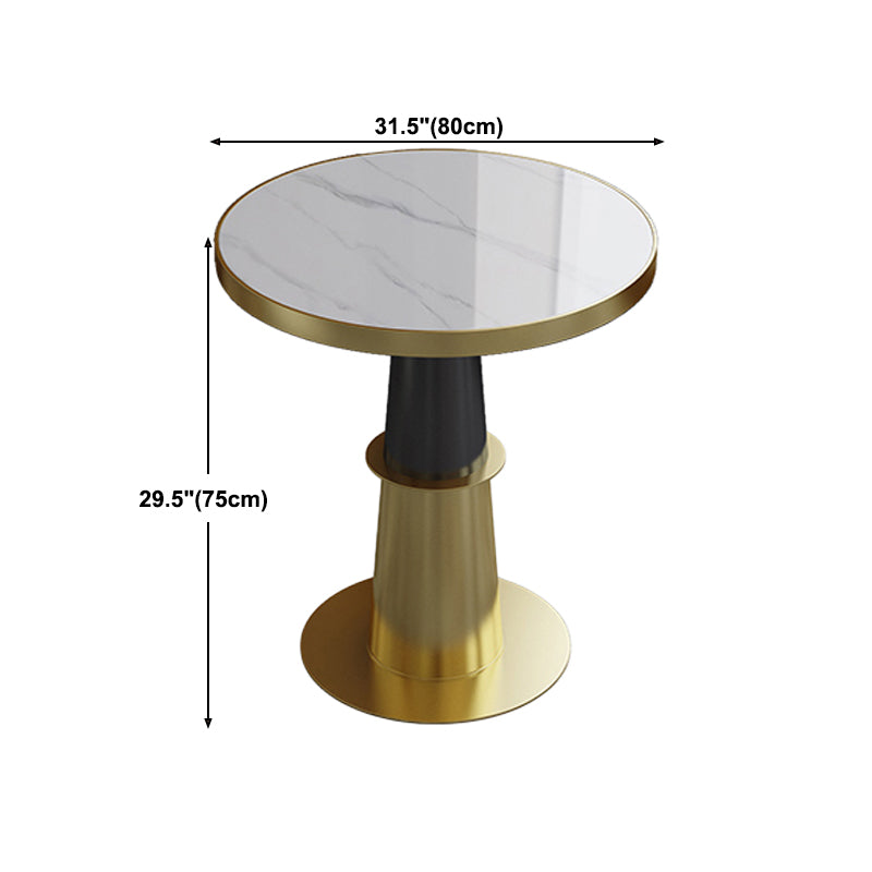 Metal Traditional Luxury Round Indoor Table Stone Top Table for Kitchen