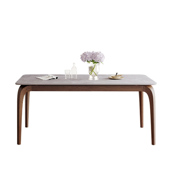 Rectangle Dining Table Sintered Stone Top Dining Table with 4 Legs