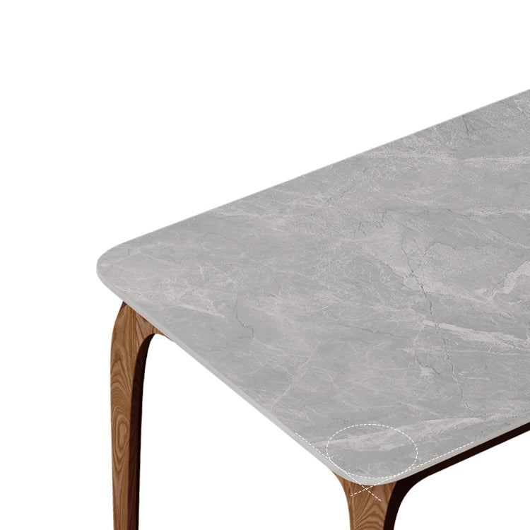 Rectangle Dining Table Sintered Stone Top Dining Table with 4 Legs