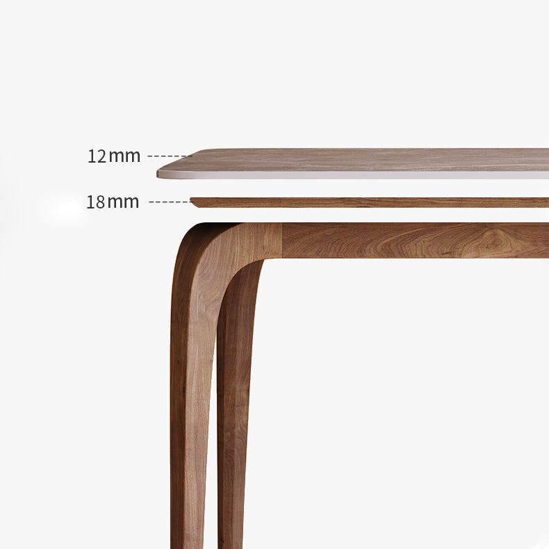 Rectangle Dining Table Sintered Stone Top Dining Table with 4 Legs