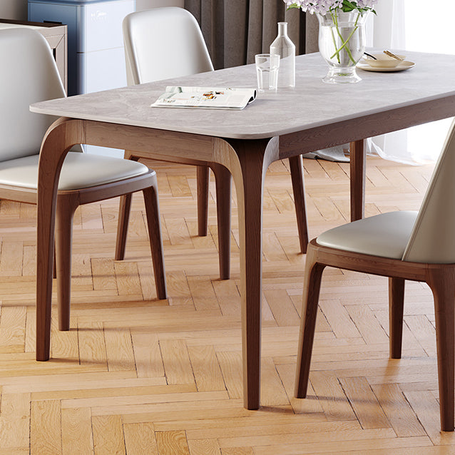 Rectangle Dining Table Sintered Stone Top Dining Table with 4 Legs