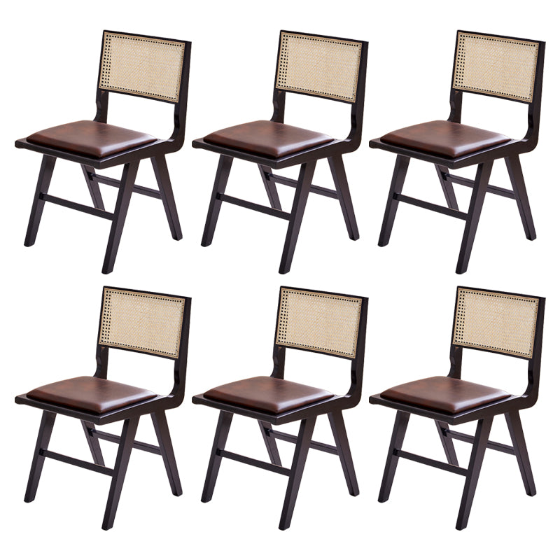 Traditional Upholstered Side Chair Rubberwood Solid Wood Side Chair