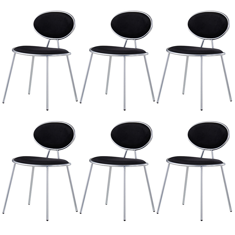 Glam Dining Side Chair Velvet Upholstered Side Chair for Home
