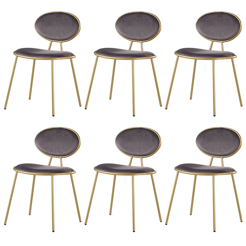 Glam Dining Side Chair Velvet Upholstered Side Chair for Home