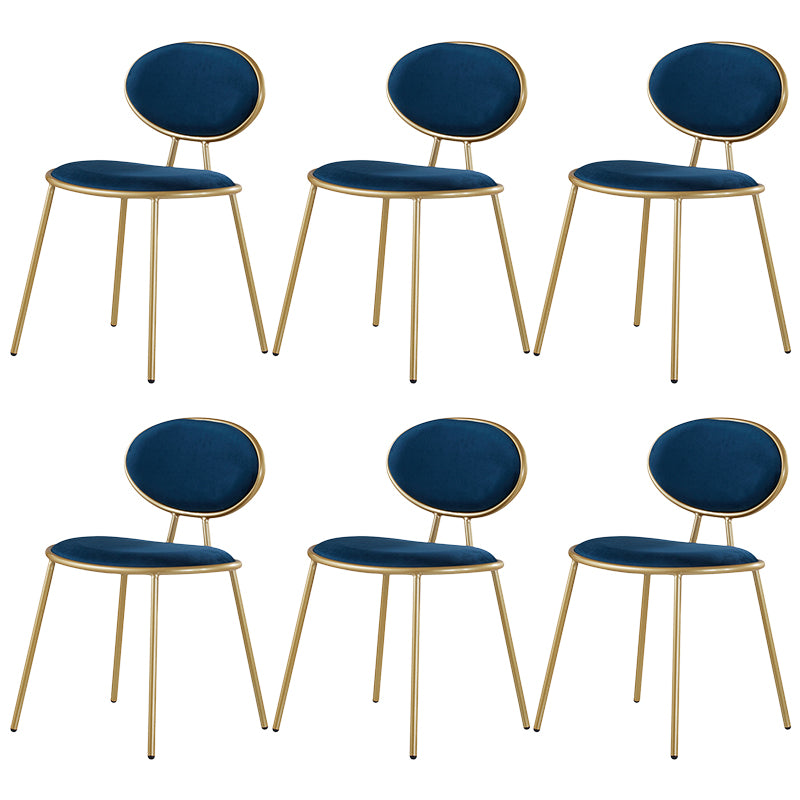 Glam Dining Side Chair Velvet Upholstered Side Chair for Home
