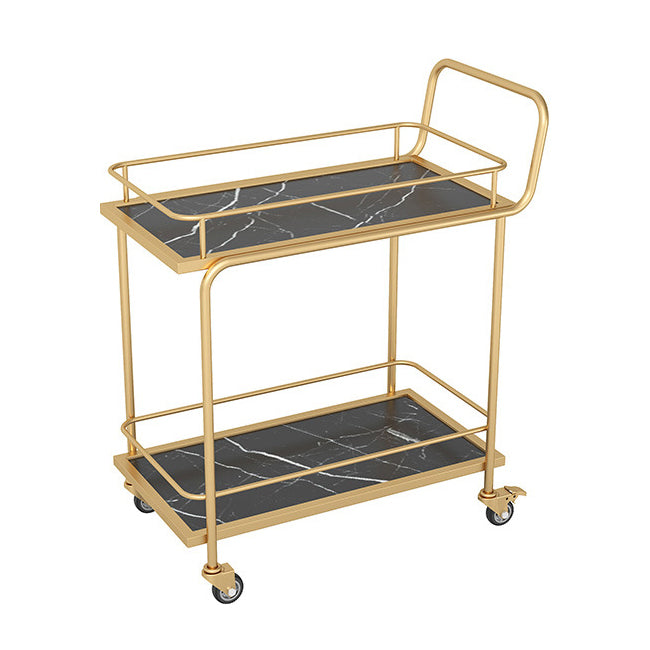 33.86" High Rolling Contemporary Style Prep Table Metal Prep Table