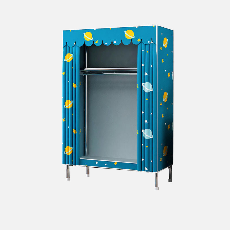 Modern Style Wardrobe Armoire Aluminum Alloy Frame Wardrobe Cabinet for Home