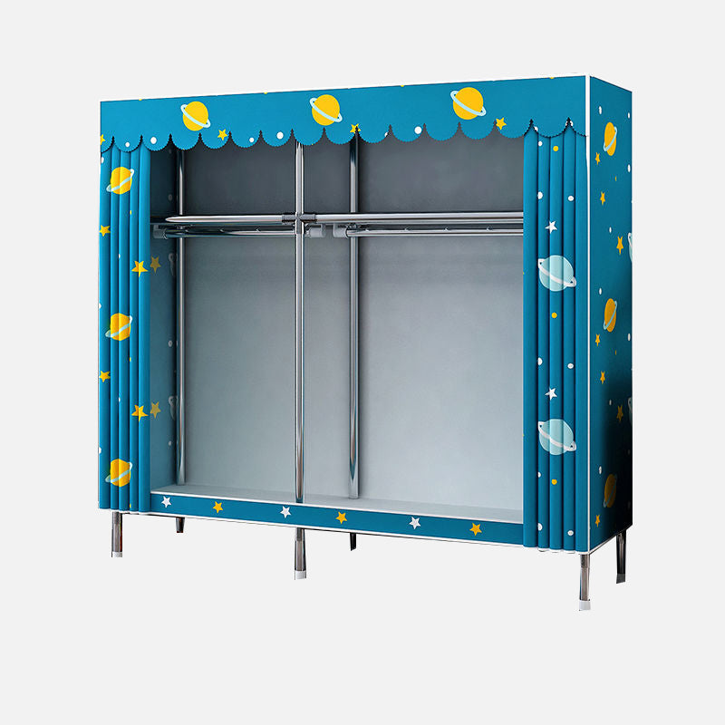 Modern Style Wardrobe Armoire Aluminum Alloy Frame Wardrobe Cabinet for Home