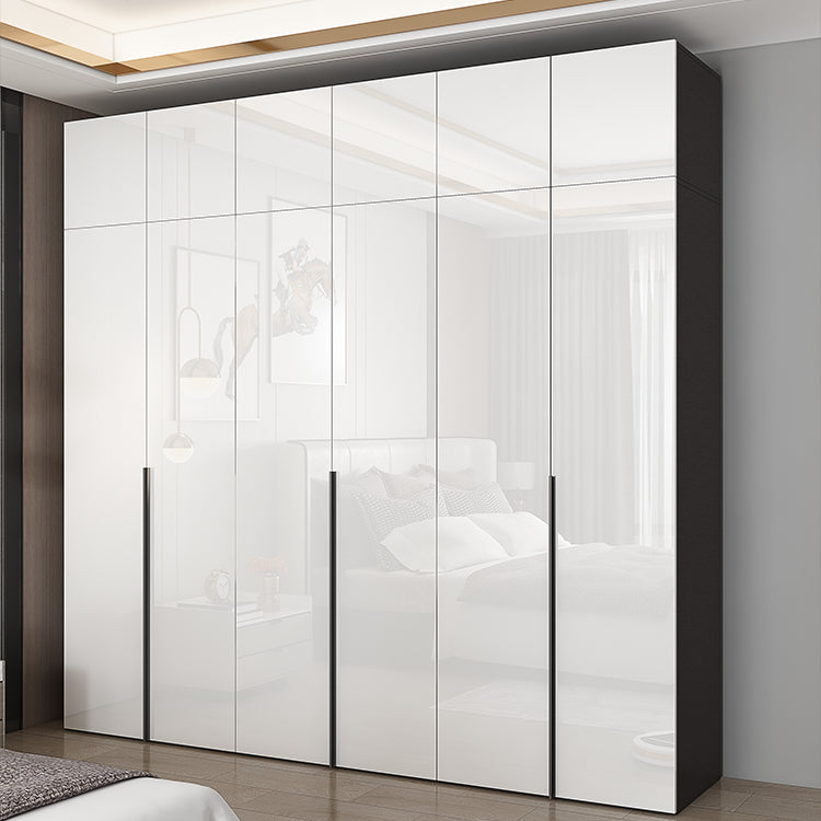 Engineered Wood Wardrobe Armoire Contemporary Storage Cabinet