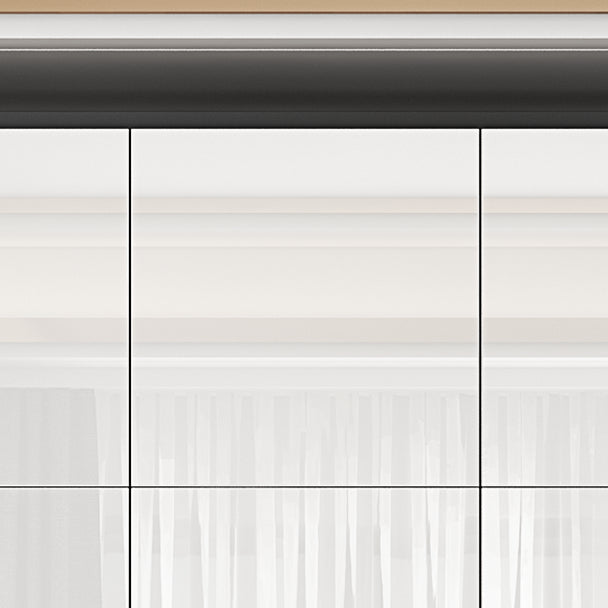 Engineered Wood Wardrobe Armoire Contemporary Storage Cabinet