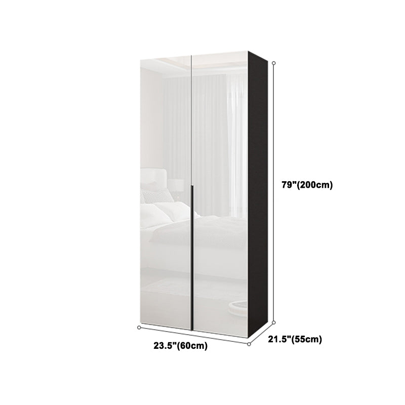 Engineered Wood Wardrobe Armoire Contemporary Storage Cabinet