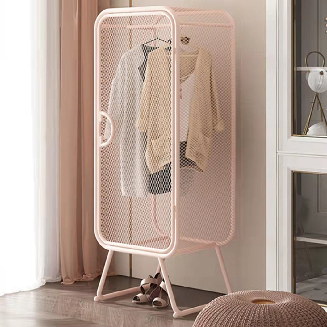 Metal Modern Cabinet with Legs Bedroom Hinged Door Storage Cabinet