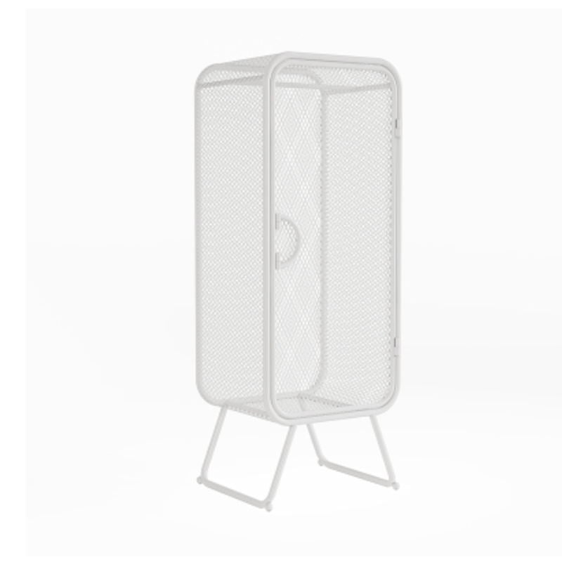 Metal Modern Cabinet with Legs Bedroom Hinged Door Storage Cabinet