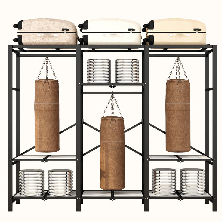 Stainless Steel Frame Wardrobe Armoire Modern Style Wardrobe Cabinet with Clothing Rod