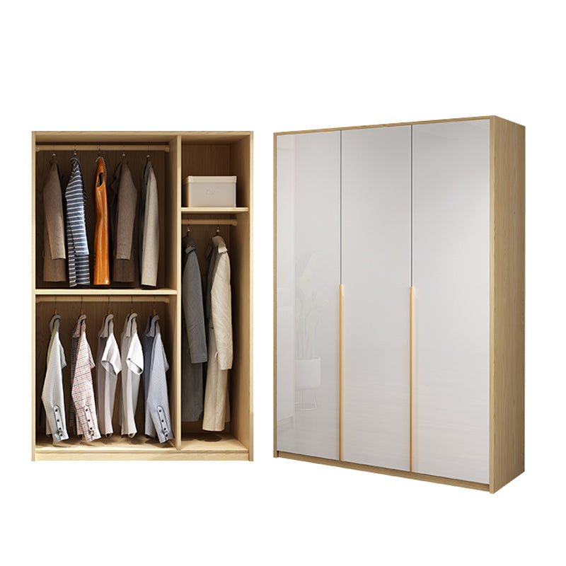 Hinged Storage Cabinet Engineered Wood Wardrobe Cabinet for Home