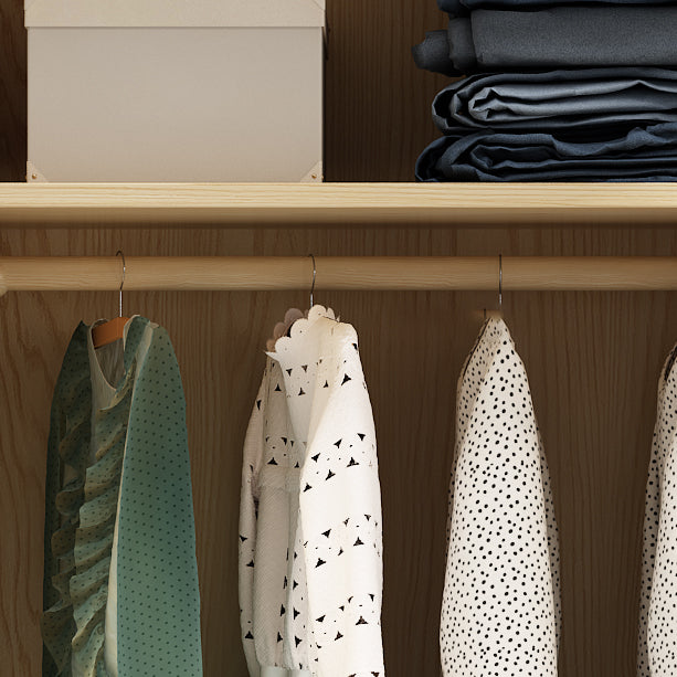 Hinged Storage Cabinet Engineered Wood Wardrobe Cabinet for Home