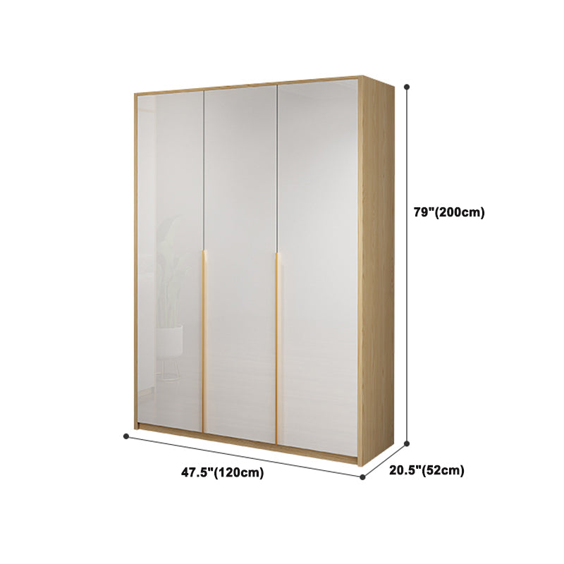 Hinged Storage Cabinet Engineered Wood Wardrobe Cabinet for Home