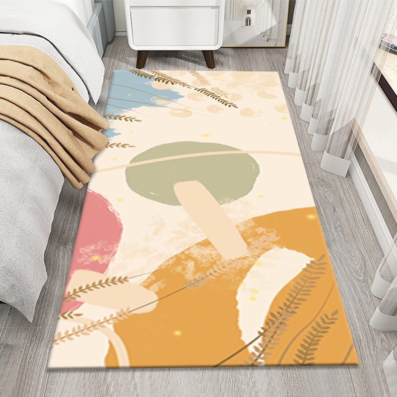 Light Orange Color Lump Carpet Polyester Nordic Carpet Washable Rug for Sitting Room