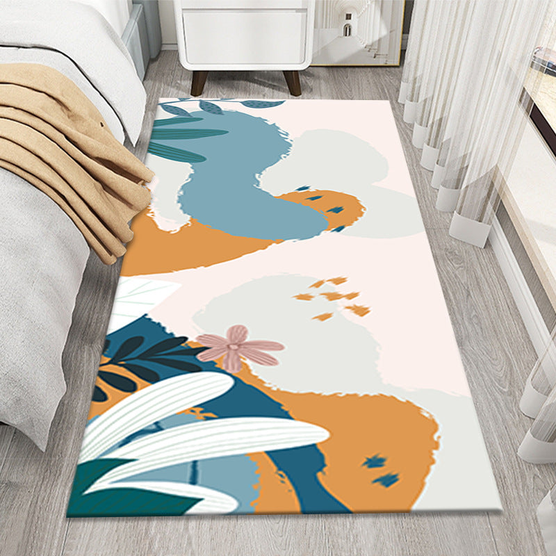 Light Orange Color Lump Carpet Polyester Nordic Carpet Washable Rug for Sitting Room