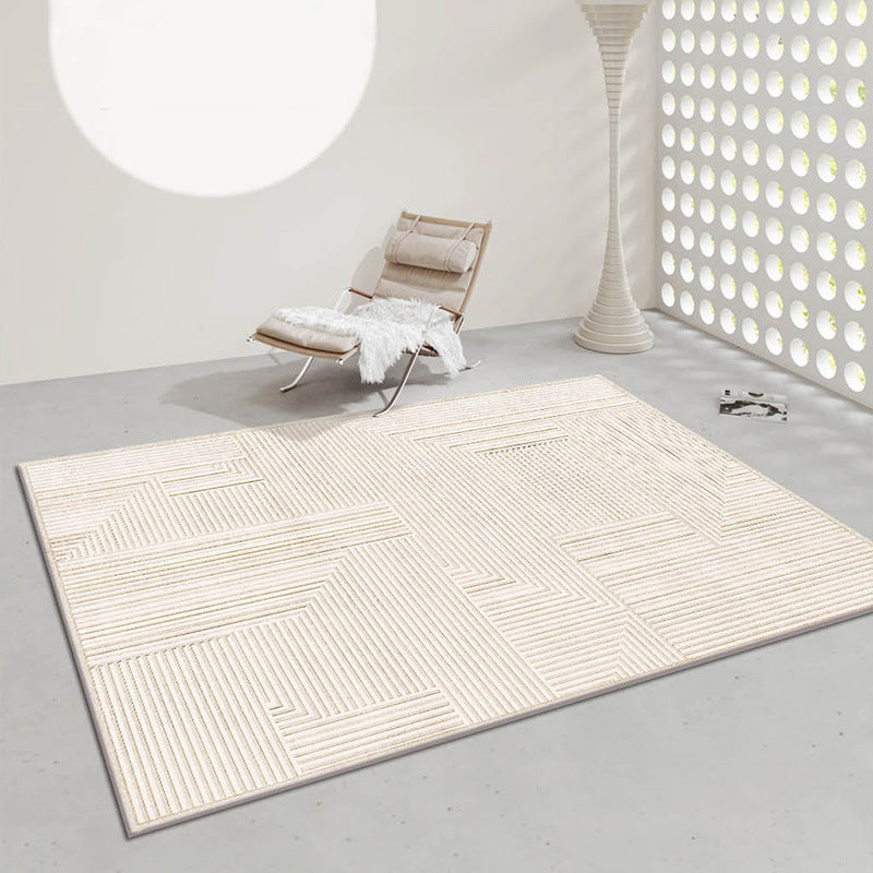 Contemporary Color Block Rug Polyester Indoor Carpet Pet Friendly Area Rug for Living Room