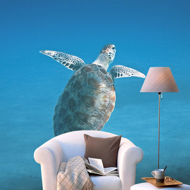 Photography Sea Turtle Wall Mural Environmental Mildew Resistant Wall Mural