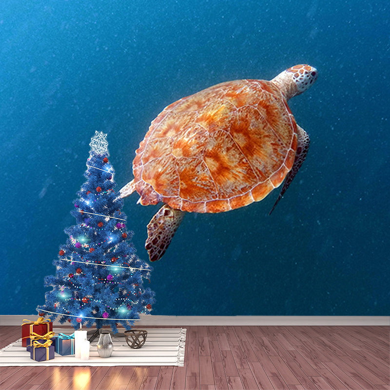 Photography Sea Turtle Wall Mural Environmental Mildew Resistant Wall Mural