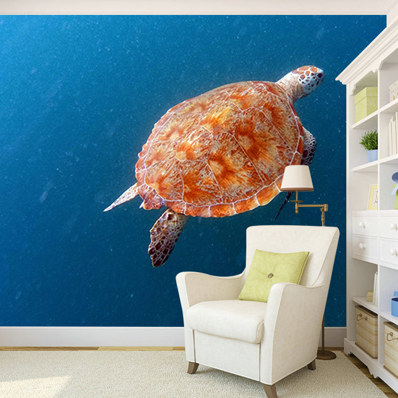 Photography Sea Turtle Wall Mural Environmental Mildew Resistant Wall Mural