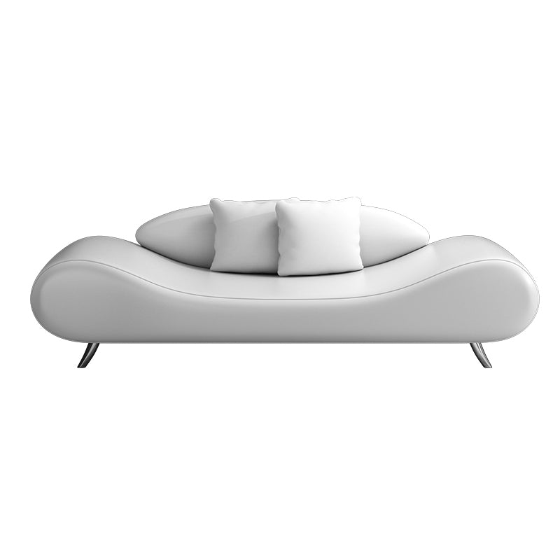 23.62 Inch Tall Curved Armless Sofa Contemporary Sofa for Living Room